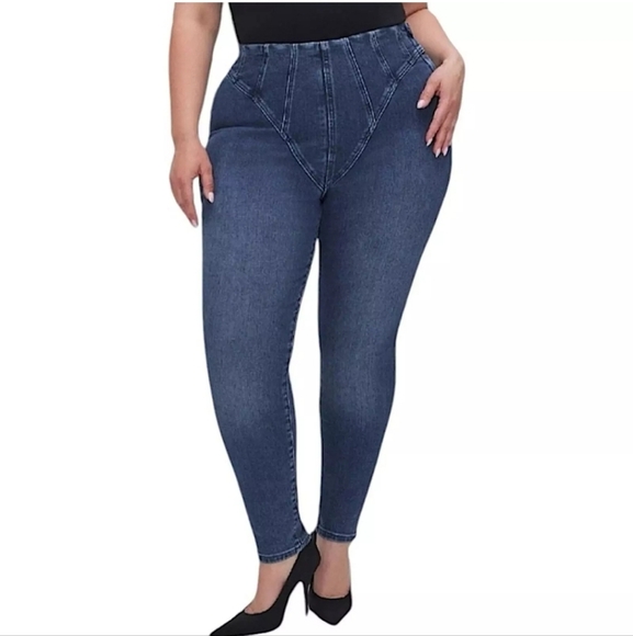 Good American Good Legs Mega Compression Skinny Jeans Size 18 Retail $145 - Picture 1 of 9